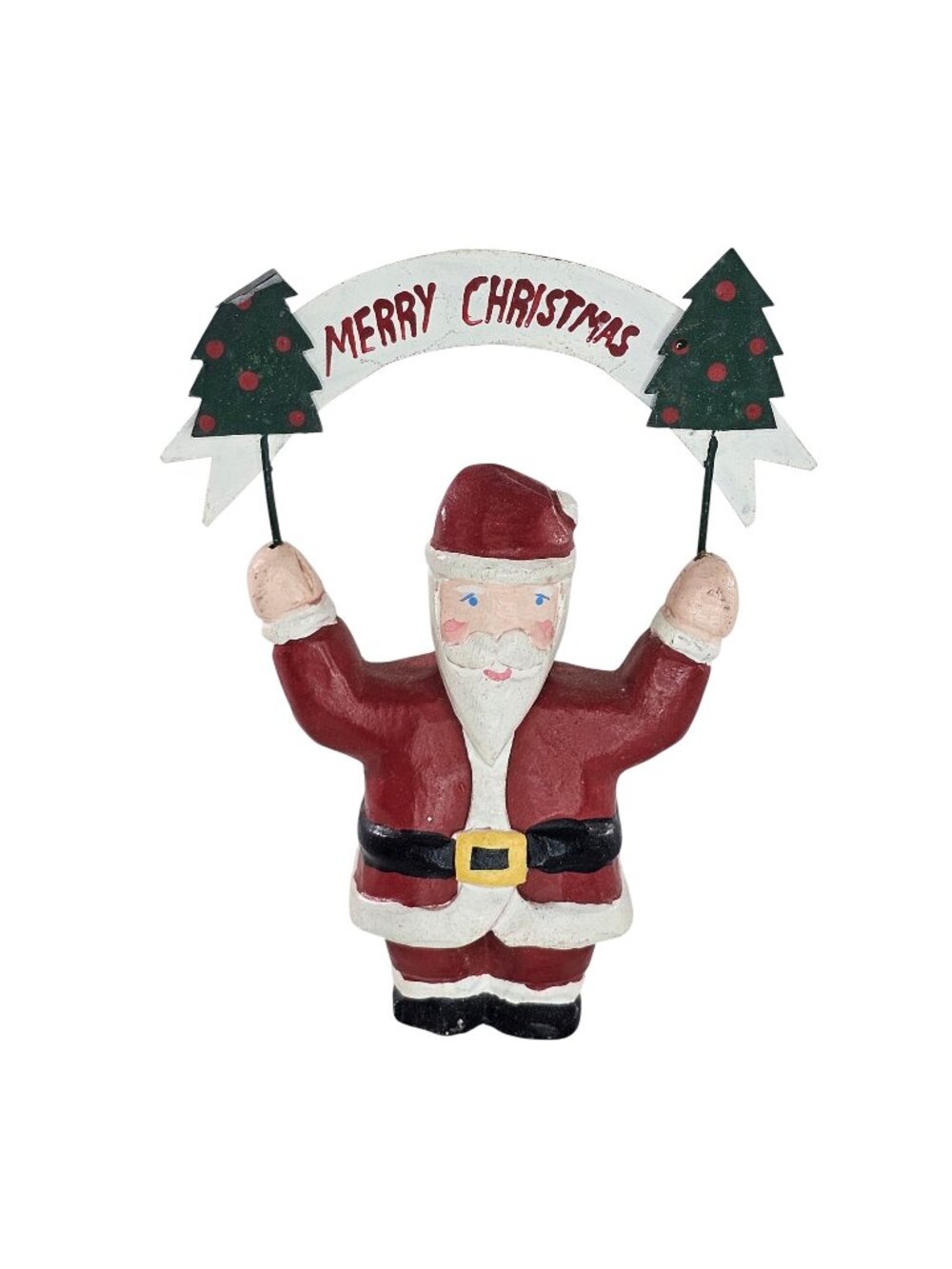 Vintage Midwest Of Cannon Falls Merry Christmas Santa Figurine 4.5" Decoration